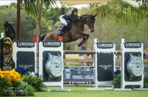 Sydney Shulman (ISR) and Villamoura recorded their first CSIO5* victory in the $36,600 Palm Beach Masters Classic during Longines FEI Jumping Nations Cup™ Week CSIO5*/CSI2* at Deeridge Farms